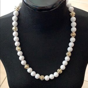 Vintage Trifari white lucite necklace